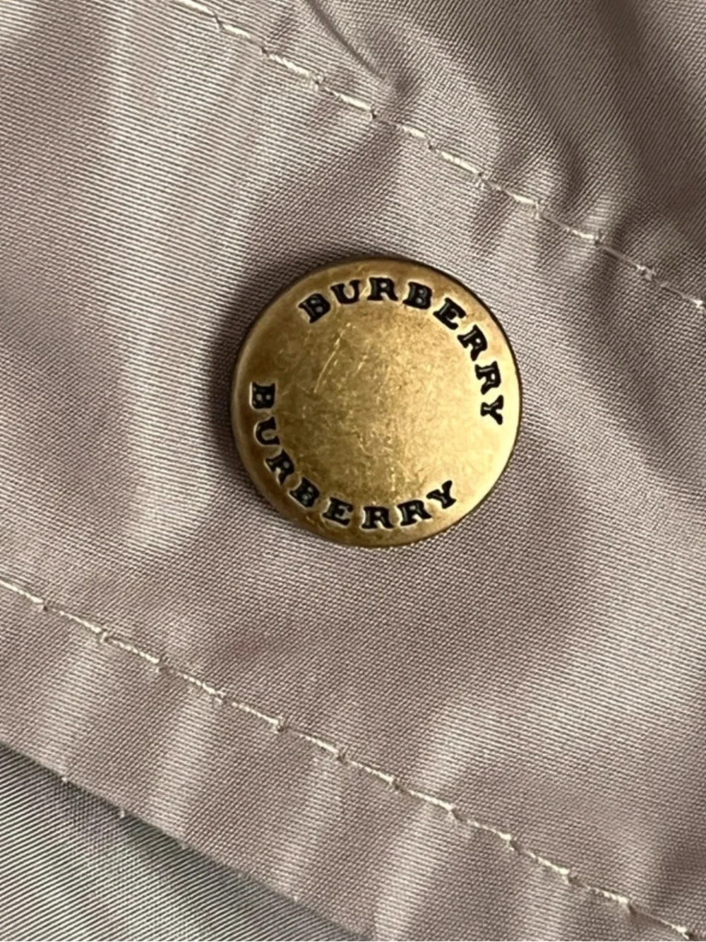 Burberry Taupe Double-Breasted Hooded Trench Coat - Picture 6 of 16